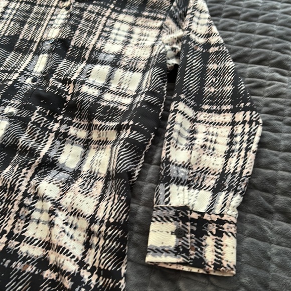 Multi coloured, fun patterned long sleeve button up - Picture 3 of 3